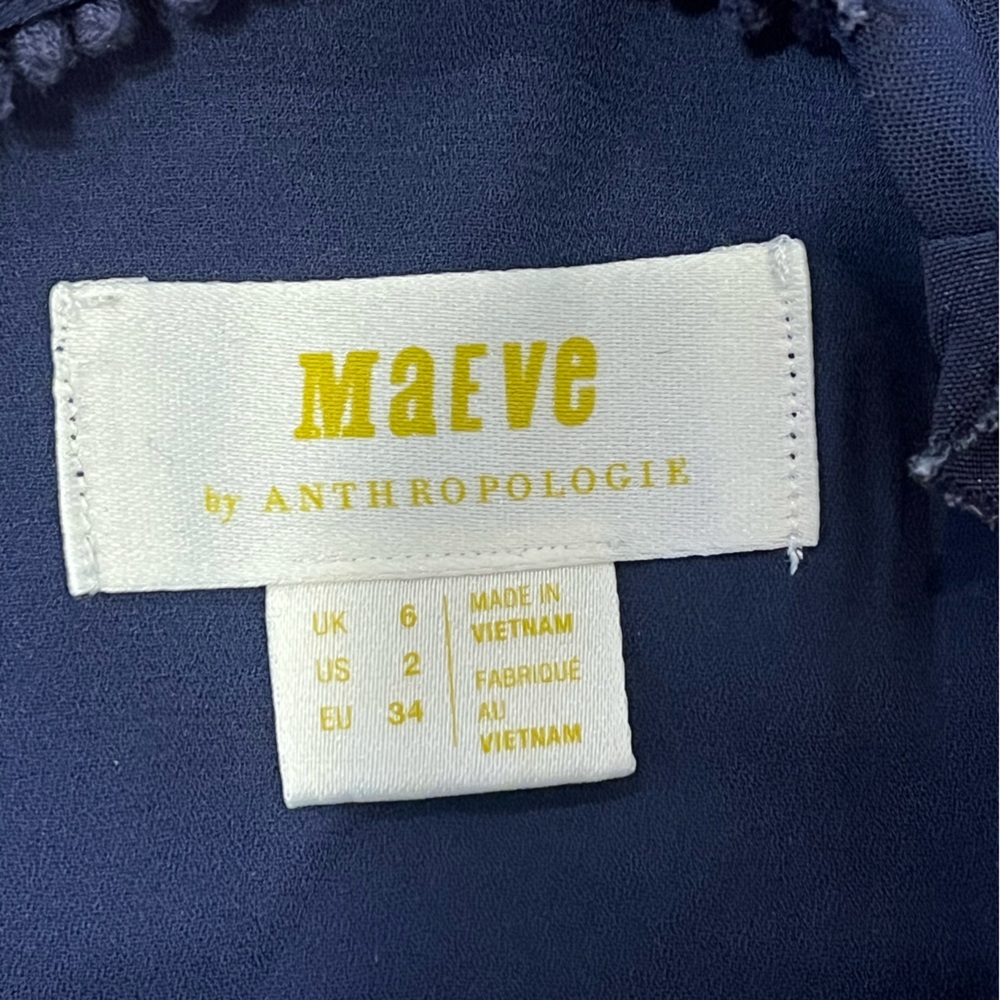 Anthropologie by Maeve Navy Strapless Blouse US 2 - Picture 12 of 14